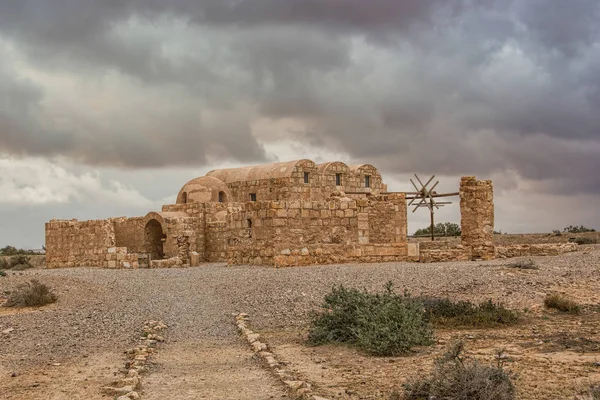 Qasr Amra Doğu Jordan ıssız bir kale kalıntıları