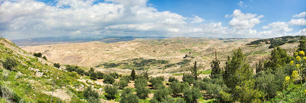 View of the promised land as seen from Mount Nebo in Jordan