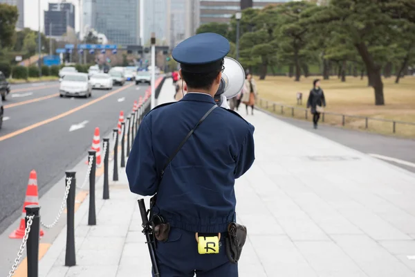 Japanse cop aankondiging — Stockfoto