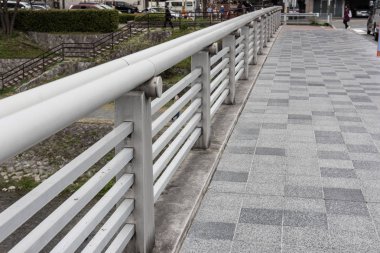 Modern walkway in Japan clipart