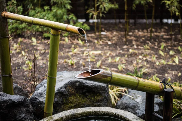 Su sistemi yapılan bambu — Stok fotoğraf