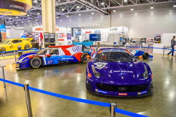 MOSCOW - AUG 2016: Ferrari F458 Italia SMP Racing presented at MIAS Moscow International Automobile Salon on August 20, 2016 in Moscow, Russia — Stock Photo, Image