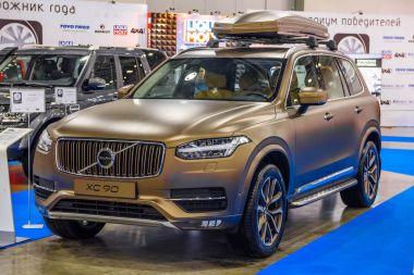 Moskova - Ağustos 2016: Volvo Xc-90 üzerinde 20 Ağustos 2016 yılında Moskova, Rusya Mias Moskova Uluslararası Otomobil salonunda sunulan
