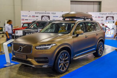 Moskova - Ağustos 2016: Volvo Xc-90 üzerinde 20 Ağustos 2016 yılında Moskova, Rusya Mias Moskova Uluslararası Otomobil salonunda sunulan