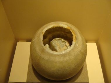 Toltec Alabaster tamamlanmamış vazo-Ulusal Antropoloji Müzesi