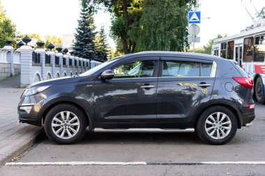 Novokuznetsk, Rusya - 3 Eylül 2016: Kia Sportage