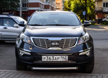 Novokuznetsk, Rusya - 3 Eylül 2016: Kia Sportage