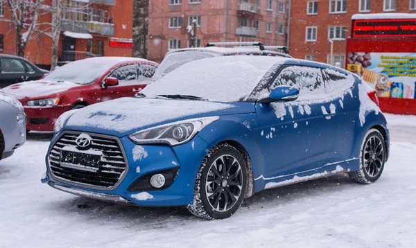 Novokuznetsk, Rusya - 10 Şubat 2017: Hyundai Veloster Turbo — Stok fotoğraf