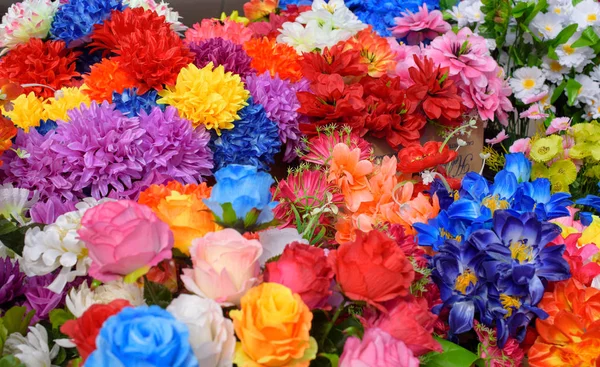 Decoração flor artificial. Flores falsas Imagem De Stock
