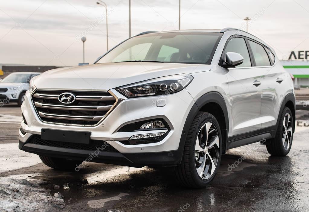 Novokuznetsk, Russia - Mart 30, 2017: Hyundai Tucson