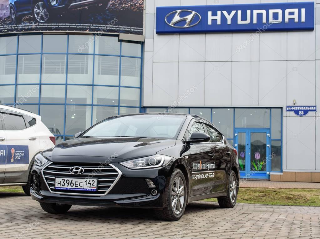 Novokuznetsk, Russia - April 19, 2017: Hyundai Elantra