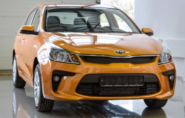 Novokuznetsk, Rusya - 24 Ağustos 2017: Kia Rio (Rio Yb)