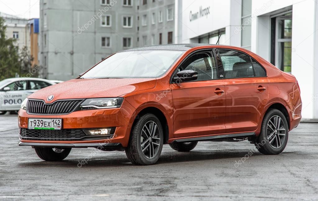 Novokuznetsk, Russia - September 02, 2017: Skoda Rapid Monte Carlo on parking