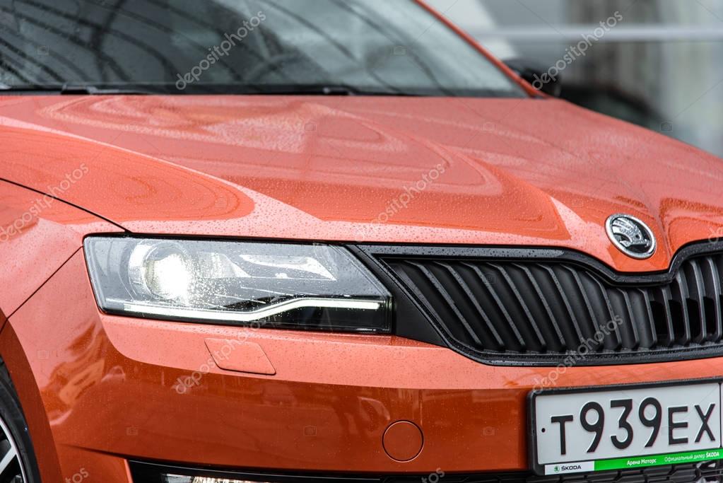 Novokuznetsk, Russia - September 02, 2017: Skoda Rapid Monte Carlo on parking