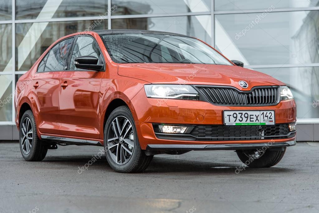 Novokuznetsk, Russia - September 02, 2017: Skoda Rapid Monte Carlo on parking