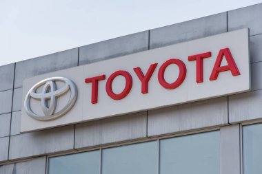 Novokuznetsk, Rusya - 24 Ağustos 2017: Toyota Toyota Novokuznetsk office logosuna