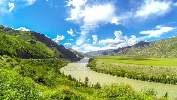 The Altai. Katun River. (timelapse). — Stock Video