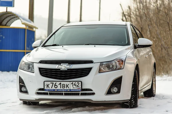 Novokuznetsk Russland November 2017 Chevrolet Cruze Parking Snow — Stockfoto