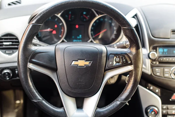 Novokuznetsk Rússia Novembro 2017 Chevrolet Cruze Interior — Fotografia de Stock