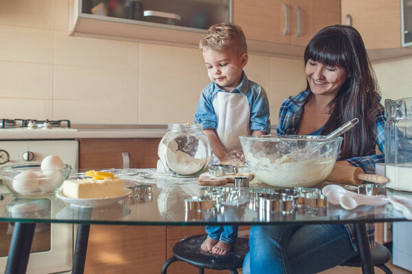 preparing dough
