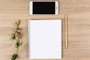 modern renkli ofis malzemeleri ve kahve. 