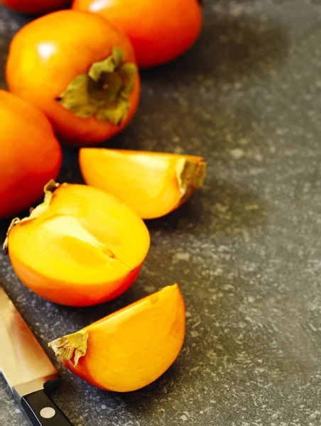Läckra färska persimon frukter — Stockfoto