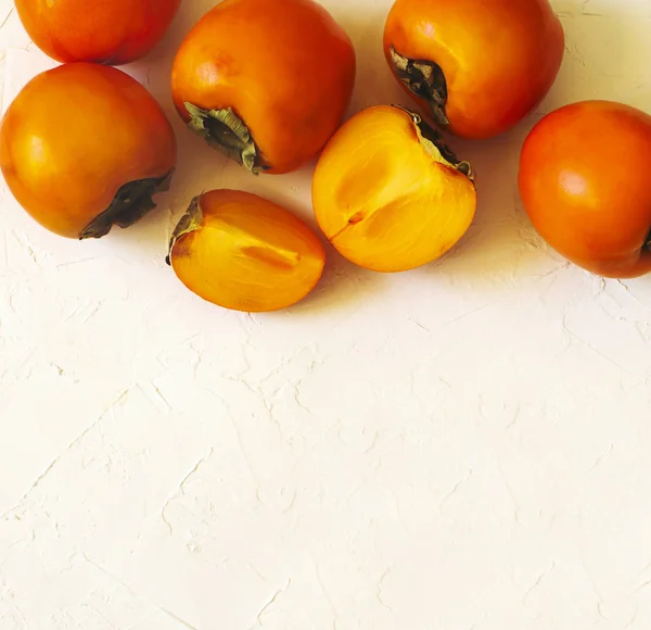 Νόστιμα φρέσκα persimmon φρούτα — Φωτογραφία Αρχείου