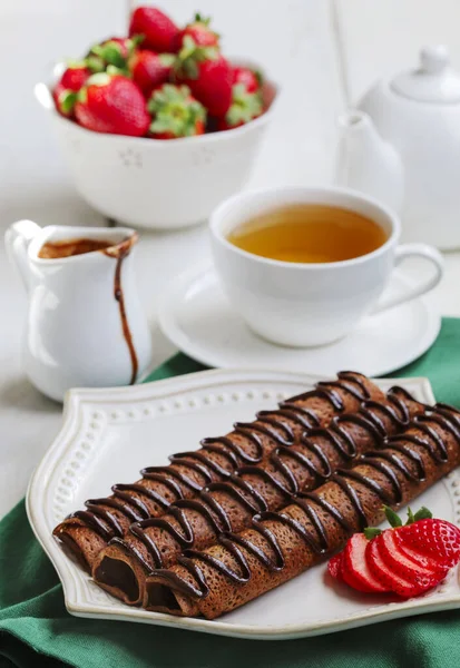 Crepes al cioccolato — Foto Stock