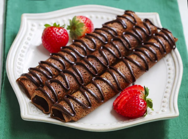 Crepes de chocolate —  Fotos de Stock