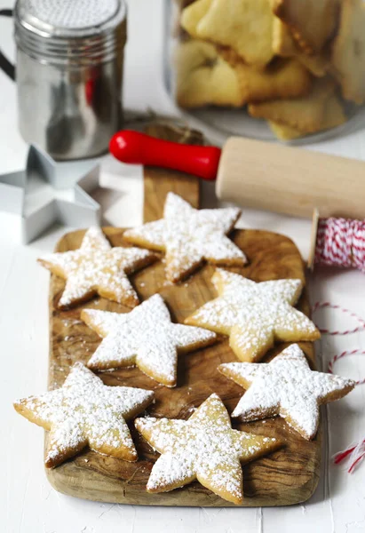 Biscoitos estrela de Natal — Fotografia de Stock