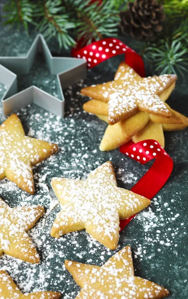 Sterren kerstkoekjes — Stockfoto