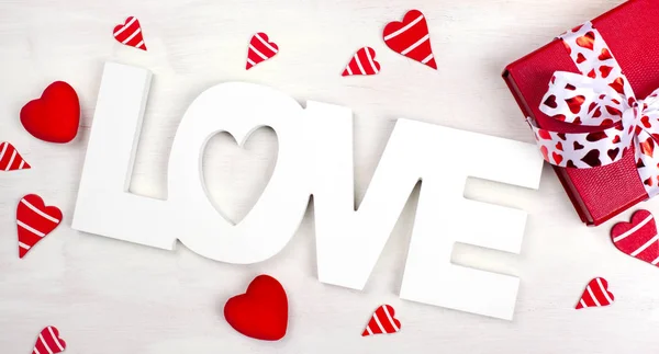 Valentines day background with various decoration — Stock Photo, Image