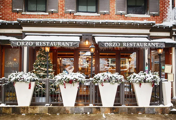 Niagara On The Lake, Canada - 2 december 2019: Een Orzo restaurant — Stockfoto
