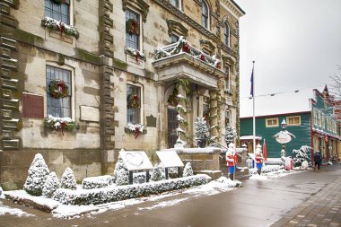 Niagara Gölünde, Kanada - 2 Aralık 2019: Noel süslemesi