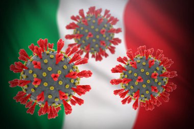 İtalya 'da pandemik Coronavirus salgını konsepti