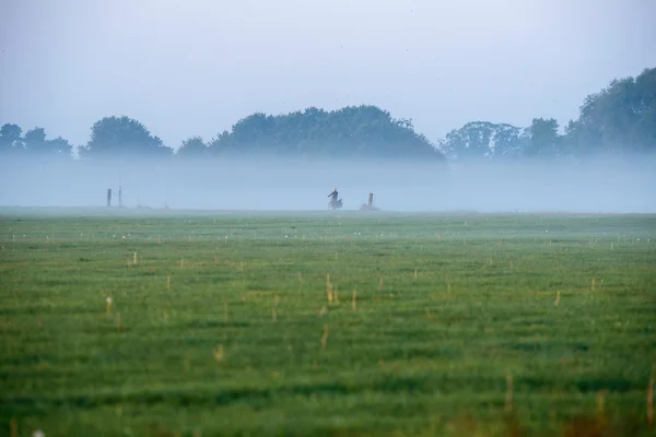 Enfant vélo sur route rurale — Photo