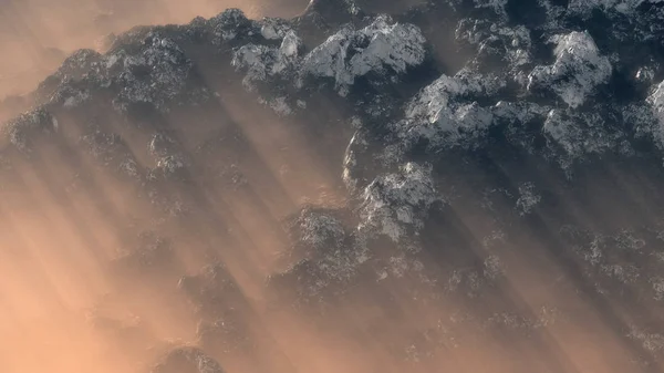 Luchtfoto van de bergketen — Stockfoto