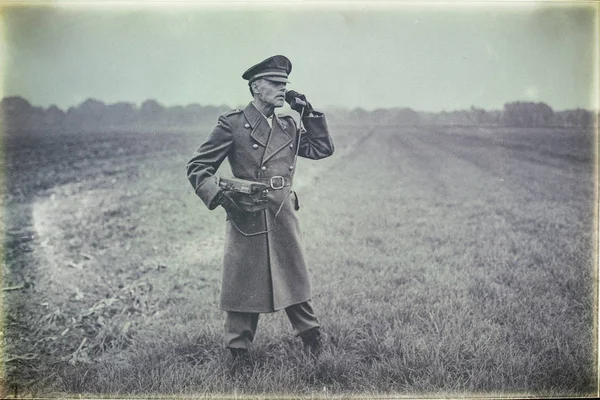 Oficial militar da década de 1940 — Fotografia de Stock