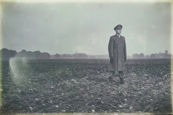 Oficial militar da década de 1940 — Fotografia de Stock