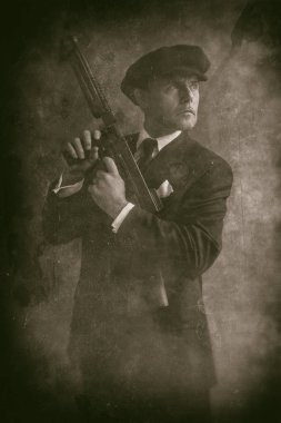 Retro 1920'lerde İngiliz gangster 