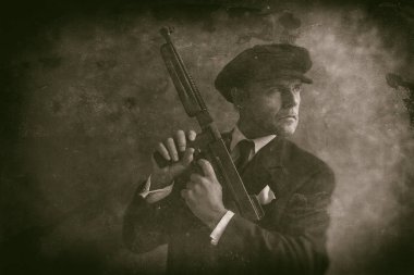 Retro 1920'lerde İngiliz gangster 