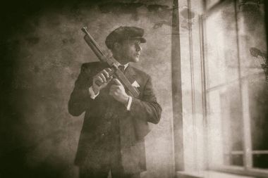 Retro 1920'lerde İngiliz gangster 