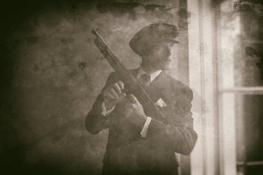 Retro 1920'lerde İngiliz gangster 