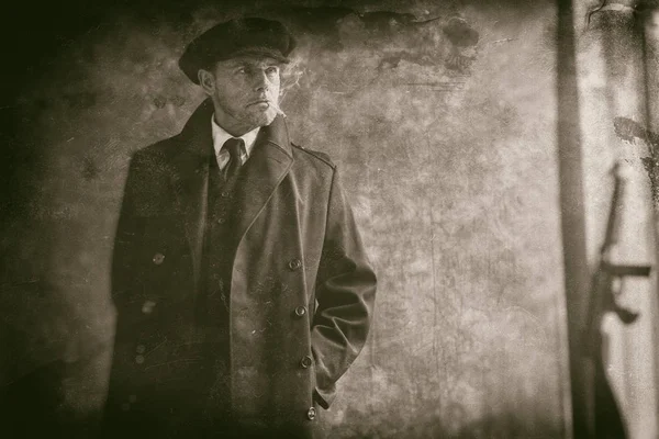 Englischer Gangster im Retro-Look der 1920er — Stockfoto