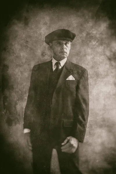 Retro 1920-talet engelska gangster — Stockfoto