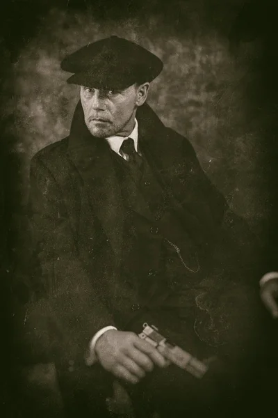 Retro 1920s gangster inglês — Fotografia de Stock