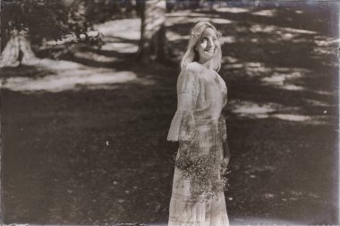  orman içinde güzel bir gelin