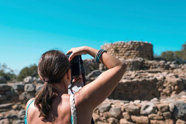 Sito di nuraghe fotografiche turistiche — Foto Stock