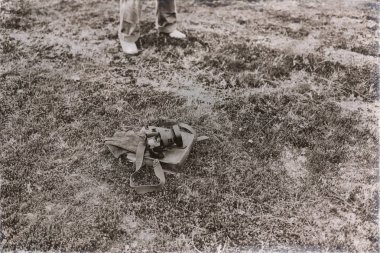 ile eldiven ve alanında yalan fotoğraf makinesi çantası