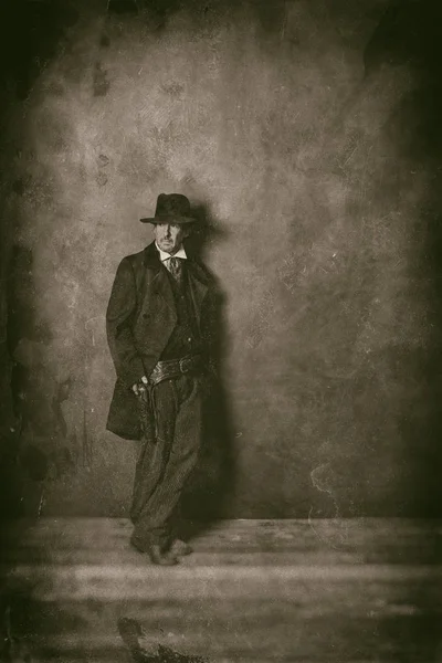 Érett férfi vintage ruházat — Stock Fotó